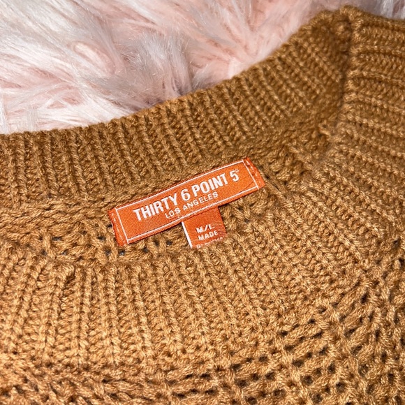 Tan brown size medium / large distressed sweater dress - Picture 2 of 5